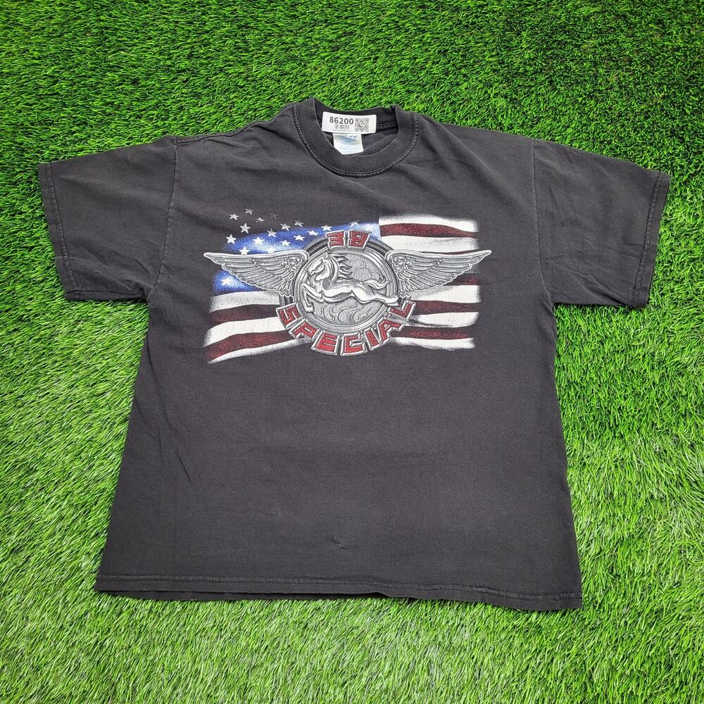 Vintage 38-Special Band Shirt Womens L 20x24 Crop Rock Tour